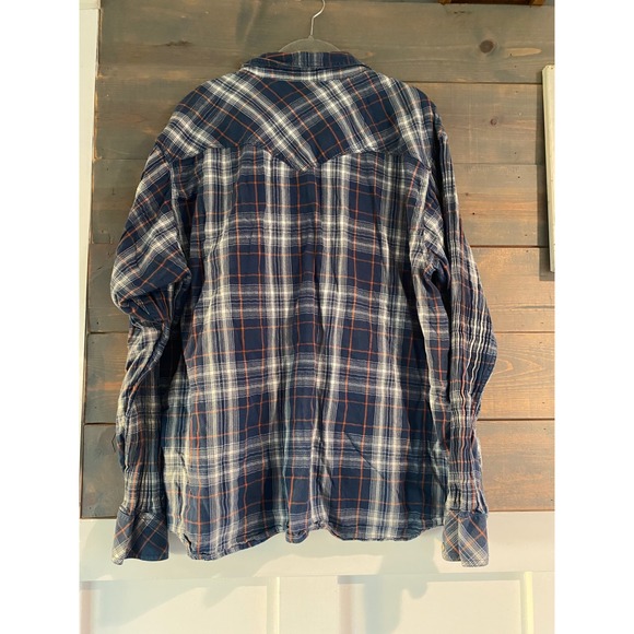 Ariat Retro Fit XXL Plaid Western Shirt Mens Long Sleeve Button Up Cowboy Rodeo - Picture 6 of 7